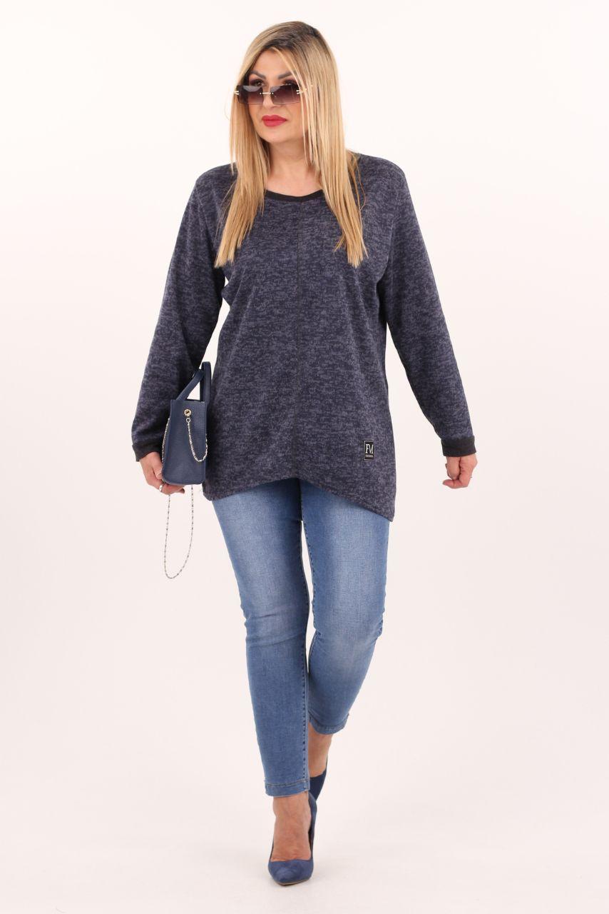 Tunika sportowa plus size granatowa – duże rozmiary