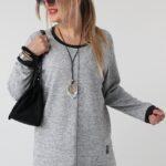 Tunika sportowa plus size szara – duże rozmiary