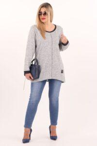 Tunika sportowa plus size szara – duże rozmiary