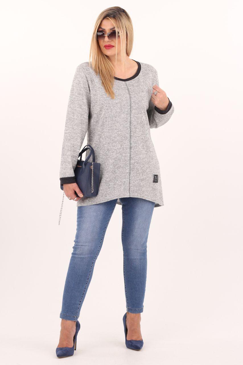 Tunika sportowa plus size szara – duże rozmiary