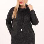Tunika sweterkowa plus size dla puszystych kobiet, tunika duży rozmiar XXL na chłodne dni