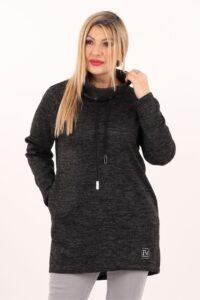 Tunika sweterkowa plus size dla puszystych kobiet, tunika duży rozmiar XXL na chłodne dni