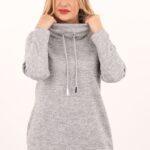 Tunika sweterkowa plus size dla puszystych kobiet, tunika duży rozmiar XXL na chłodne dni