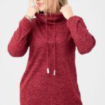 Tunika sweterkowa plus size dla puszystych kobiet, tunika duży rozmiar XXL na chłodne dni