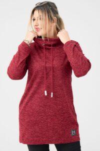 Tunika sweterkowa plus size dla puszystych kobiet, tunika duży rozmiar XXL na chłodne dni