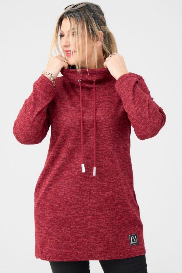 Tunika sweterkowa plus size dla puszystych kobiet, tunika duży rozmiar XXL na chłodne dni