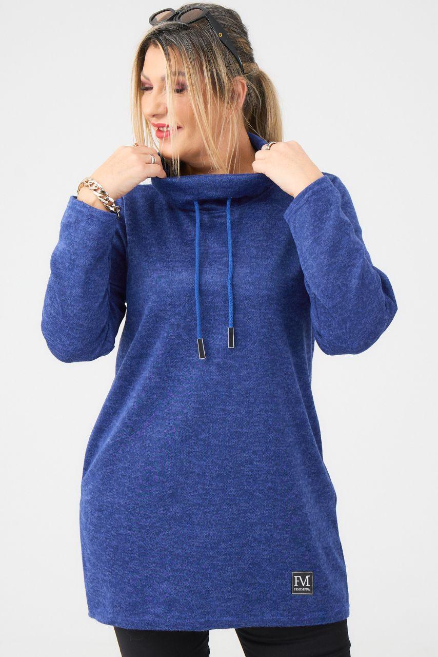 Tunika sweterkowa plus size dla puszystych kobiet, tunika duży rozmiar XXL na chłodne dni