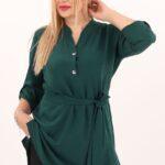 Tunika damska plus size zielona – koszula damska XXL