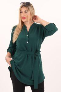 Tunika damska plus size zielona – koszula damska XXL
