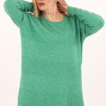 Zielony sweter damski oversize