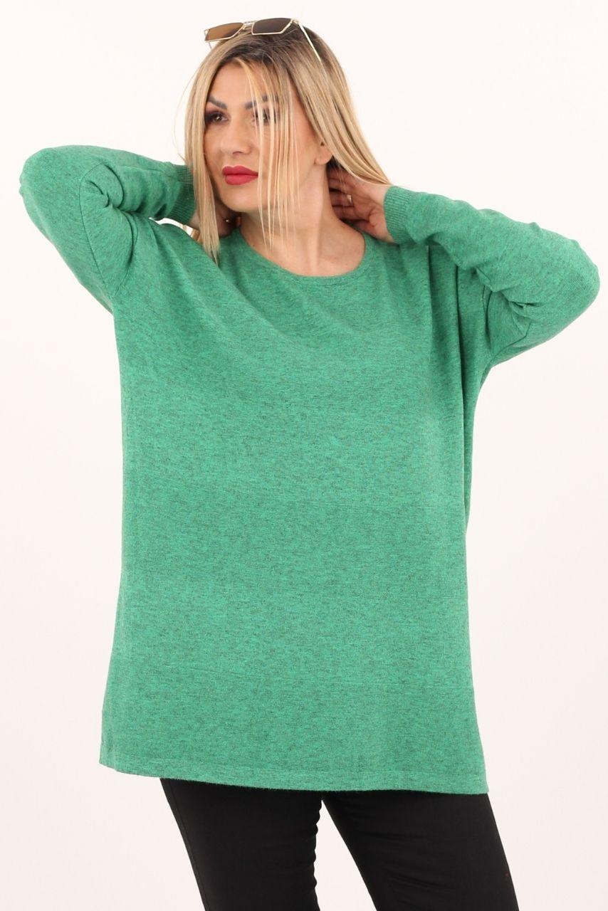 Zielony sweter damski oversize