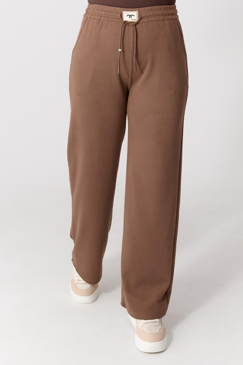 Spodnie dresowe damskie PLUS SIZE brązowe 40-54