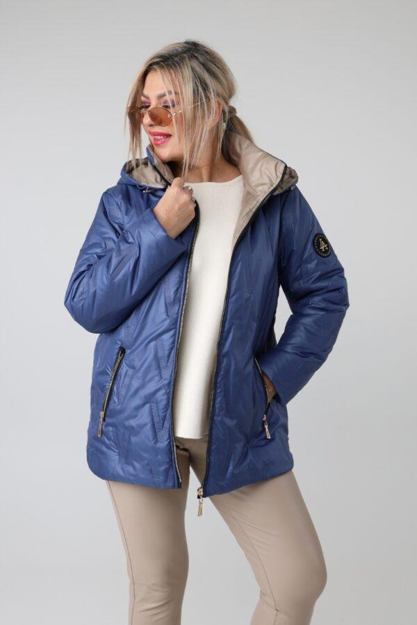Kurtka przejściowa PLUS SIZE niebieska 40-48