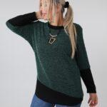 zielona elastyczna bluzka damska plus size 44-52