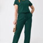 Wyszczuplający kombinezon damski plus size zielony