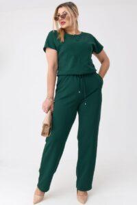 Wyszczuplający kombinezon damski plus size zielony