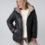 Kurtka przejściowa PLUS SIZE czarna 40-48