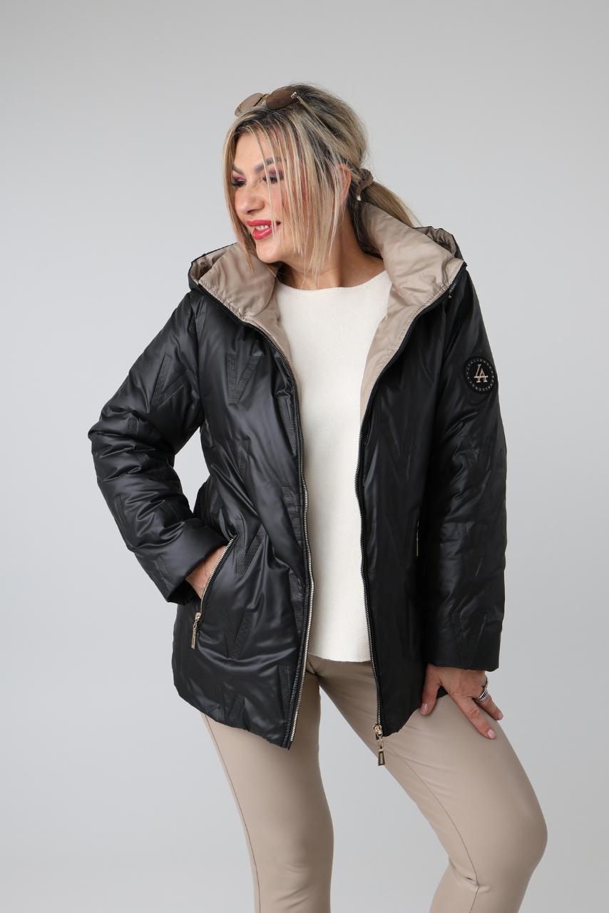 Kurtka przejściowa PLUS SIZE czarna 40-48