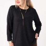 Bluzka brokatowa elegancka czarna