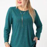 Bluzka brokatowa elegancka zielona