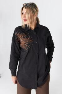 Koszula damska XXL czarna – duże rozmiary