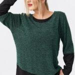 zielona elastyczna bluzka damska plus size 44-52