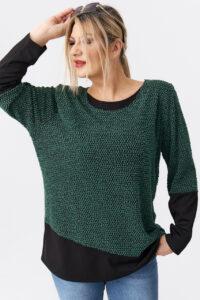 zielona elastyczna bluzka damska plus size 44-52