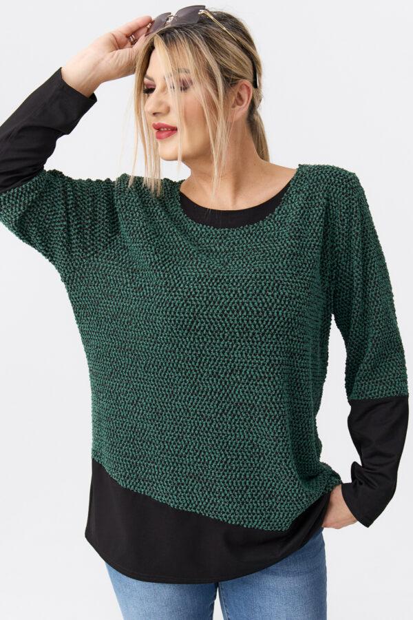 zielona elastyczna bluzka damska plus size 44-52