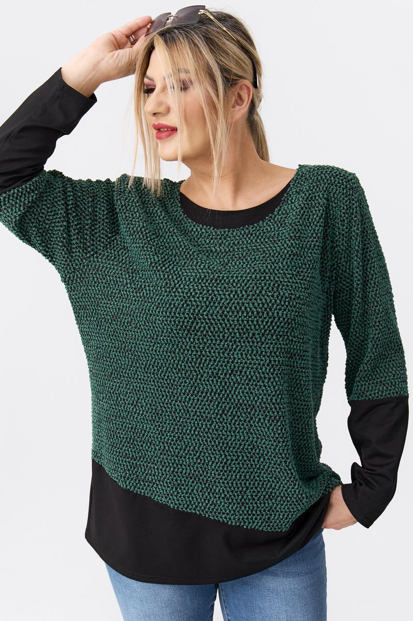 zielona elastyczna bluzka damska plus size 44-52