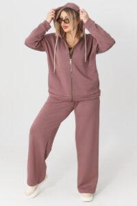 Elegancki komplet dresowy damski plus size beżowy 44-52