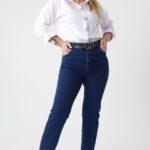 Jeansy z wysokim stanem plus size