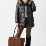 Kurtka damska PLUS SIZE zimowa czarna 42-50