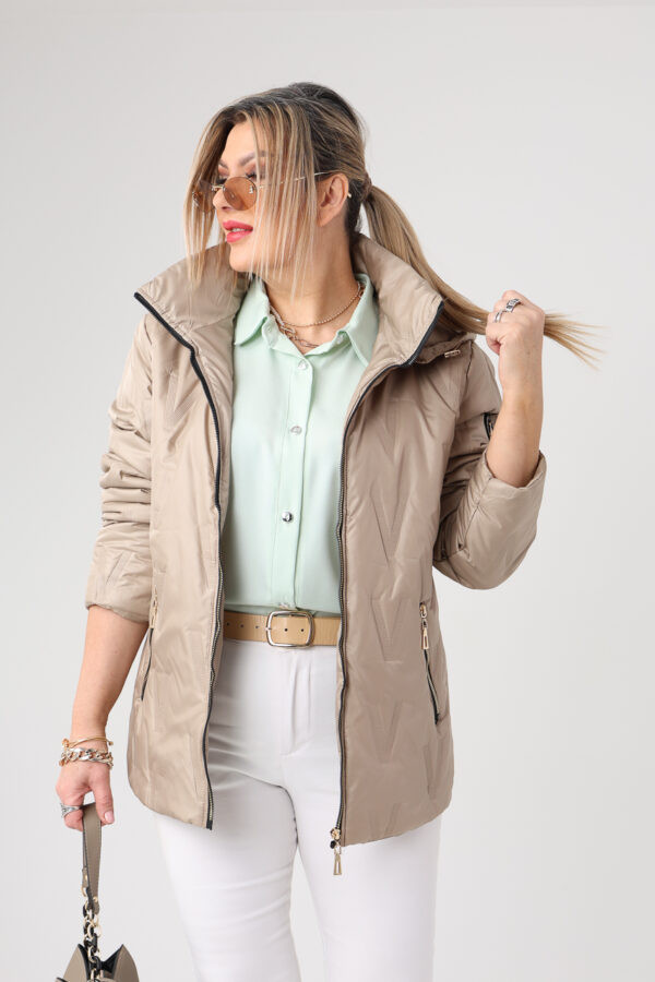 Kurtka przejściowa PLUS SIZE beżowa 40-48