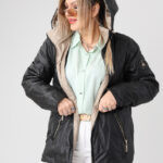 Kurtka przejściowa PLUS SIZE czarna 40-48