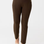 Spodnie-damskie-elastyczne-ciemny brąz (1)