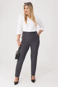 Eleganckie spodnie damskie PLUS SIZE szare 44-52