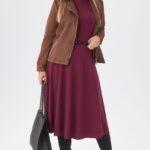 bordowa-sukienka-dzianinowa-rozkloszowana (2)