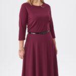 bordowa-sukienka-dzianinowa-rozkloszowana (5)