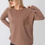 Brązowa bluzka damska duże rozmiary