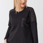 Czarna bluzka damska duże rozmiary