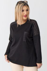 Czarna bluzka damska duże rozmiary