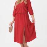 czerwona-błyszcząca-sukienka-z-rozcięciem (5)