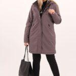 Fioletowa damska kurtka jesienna plus size