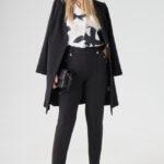 Eleganckie spodnie plus size w dużym rozmiarze czarne