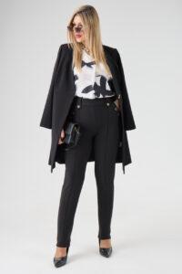 Eleganckie spodnie plus size w dużym rozmiarze czarne