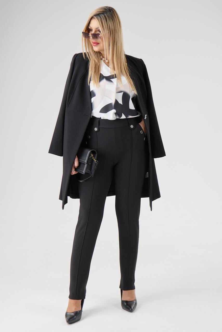 Eleganckie spodnie plus size w dużym rozmiarze czarne