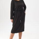 sukienka ze ściągaczem czarna (4)