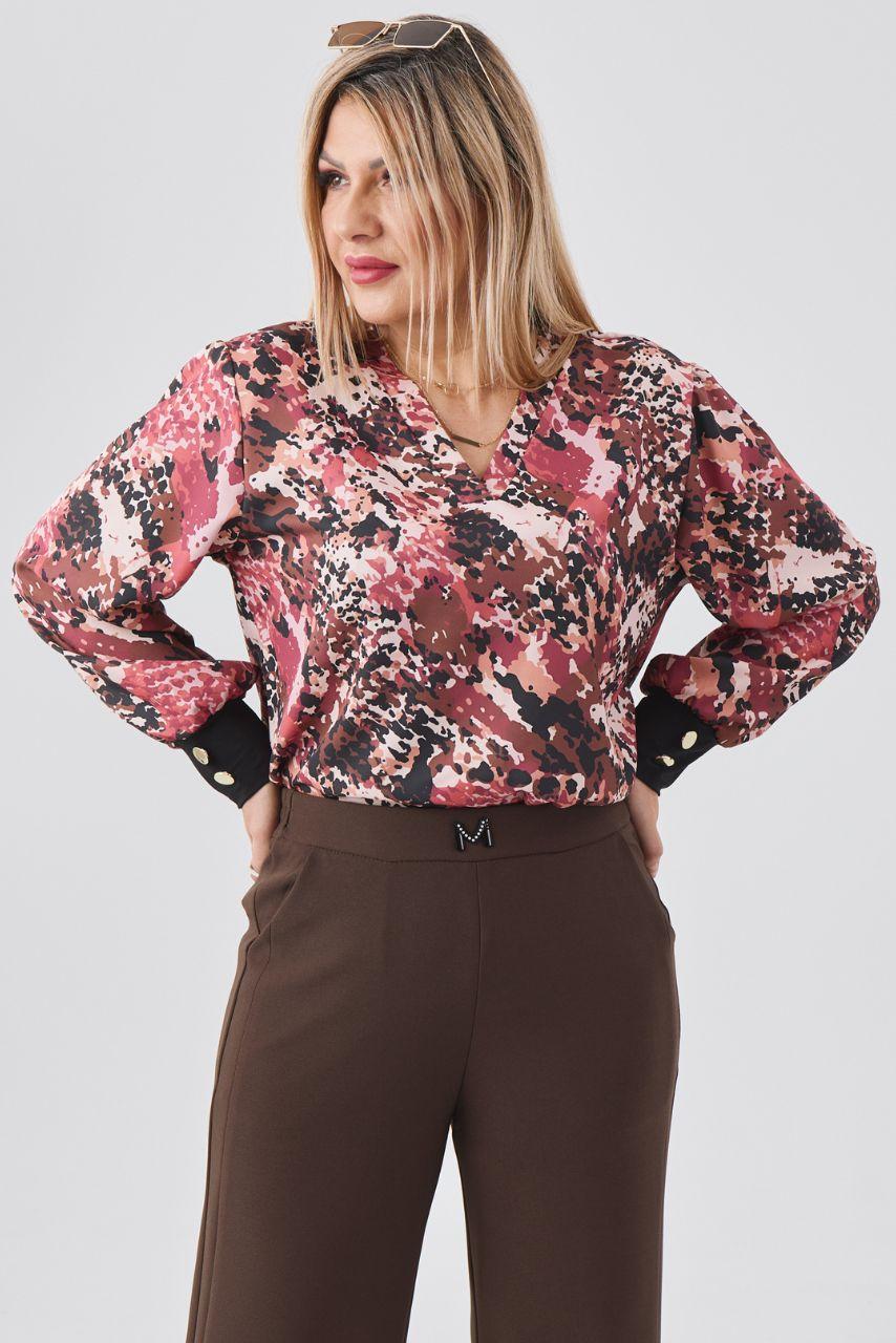 Bluzka plus size z długim rękawem dla puszystych kobiet w dużym rozmiarze XXL