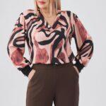 Bluzka plus size z długim rękawem dla puszystych kobiet w dużym rozmiarze XXL