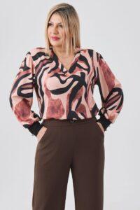 Bluzka plus size z długim rękawem dla puszystych kobiet w dużym rozmiarze XXL